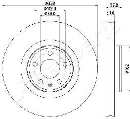 DI-0920 JAPANPARTS Тормозной диск (фото 1)