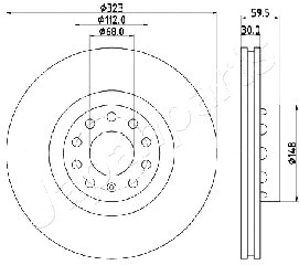 DI-0922 JAPANPARTS Тормозной диск (фото 1)