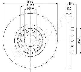 DI-0924 JAPANPARTS Тормозной диск (фото 1)