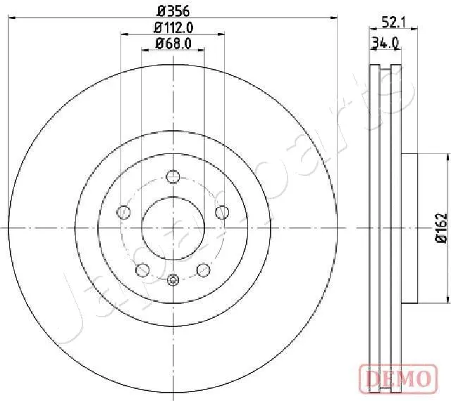 DI-0929C JAPANPARTS Тормозной диск (фото 1)