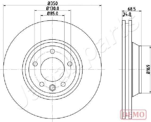 DI-0931C JAPANPARTS Тормозной диск (фото 1)