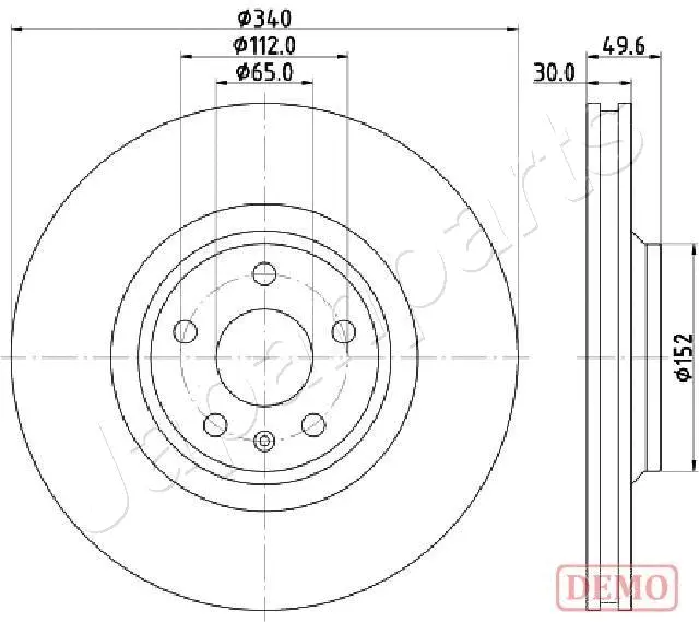 DI-0932C JAPANPARTS Тормозной диск (фото 1)