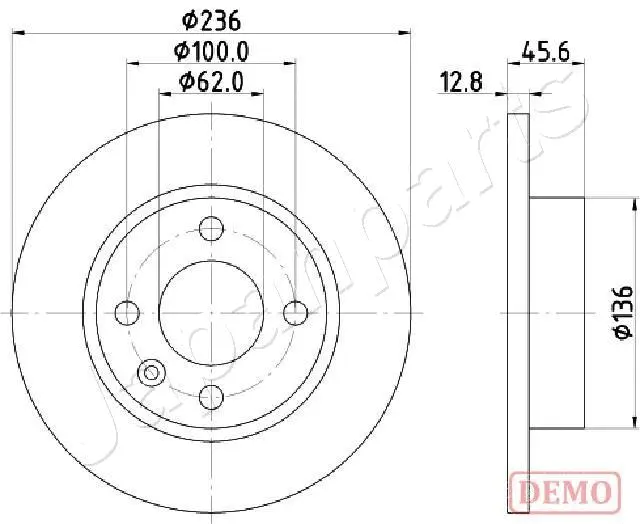 DI-0946C JAPANPARTS Тормозной диск (фото 1)