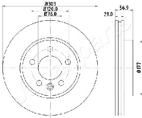 DI-0948 JAPANPARTS Тормозной диск (фото 1)