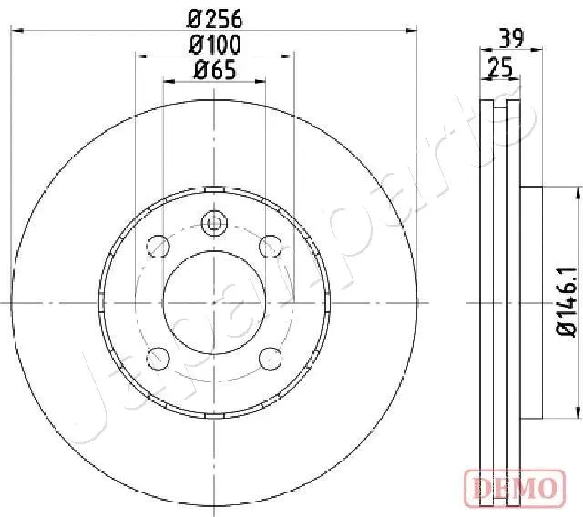 DI-0951C JAPANPARTS Тормозной диск (фото 1)