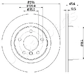 DP-0102 JAPANPARTS Тормозной диск (фото 1)