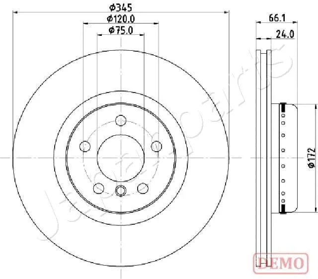 DP-0104C JAPANPARTS Тормозной диск (фото 1)