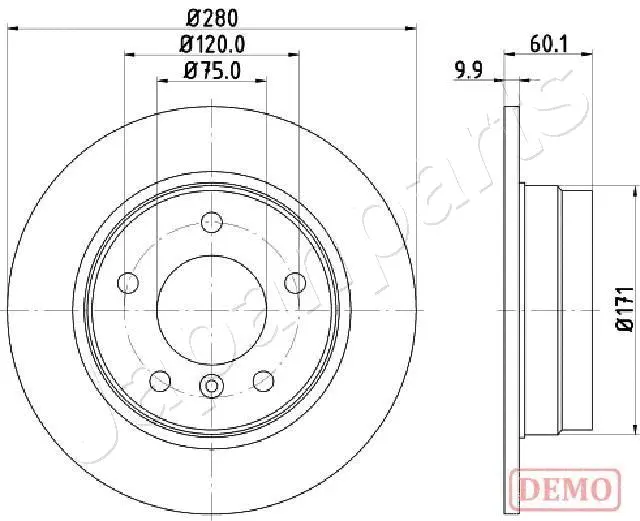 DP-0107C JAPANPARTS Тормозной диск (фото 1)