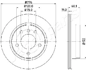 DP-0111 JAPANPARTS Тормозной диск (фото 1)