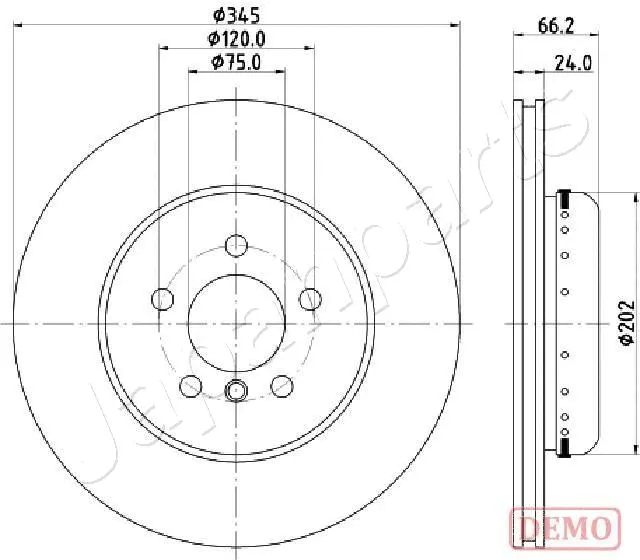 DP-0115C JAPANPARTS Тормозной диск (фото 1)