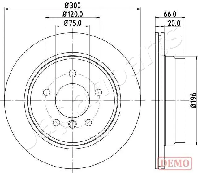 DP-0117C JAPANPARTS Тормозной диск (фото 1)