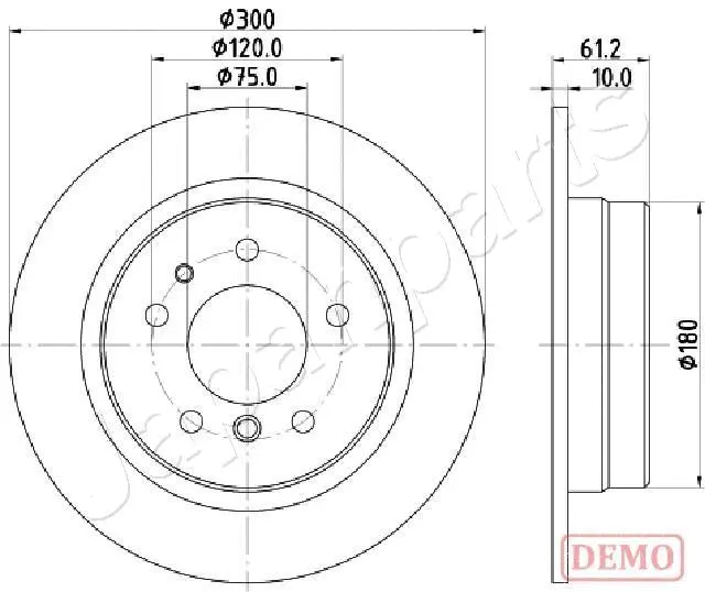 DP-0119C JAPANPARTS Тормозной диск (фото 1)