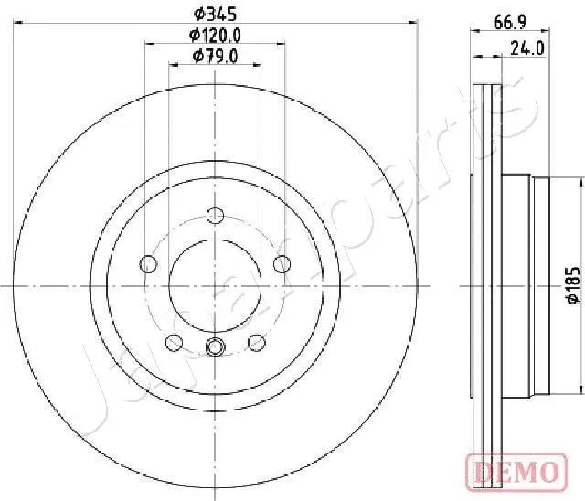 DP-0126C JAPANPARTS Тормозной диск (фото 1)