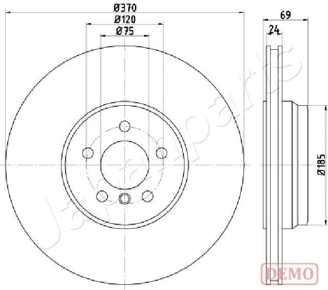 DP-0127C JAPANPARTS Тормозной диск (фото 1)