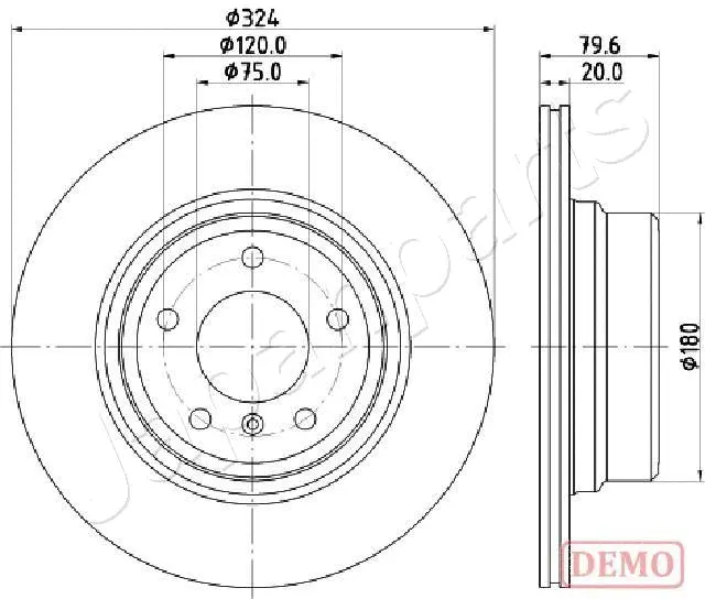 DP-012C JAPANPARTS Тормозной диск (фото 1)