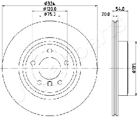 DP-0131 JAPANPARTS Тормозной диск (фото 1)