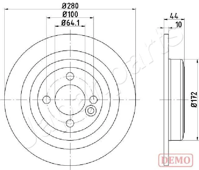 DP-0135C JAPANPARTS Тормозной диск (фото 1)