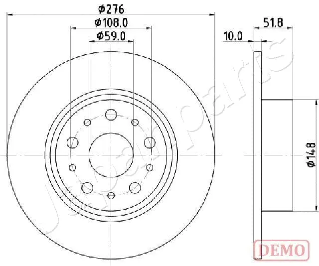 DP-0207C JAPANPARTS Тормозной диск (фото 1)