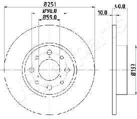 DP-0210 JAPANPARTS Тормозной диск (фото 1)