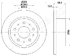 DP-0217 JAPANPARTS Тормозной диск (фото 1)