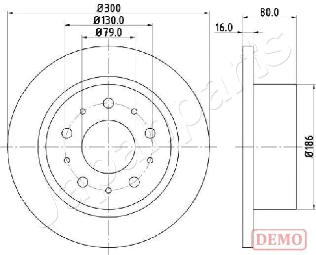 DP-0217C JAPANPARTS Тормозной диск (фото 1)