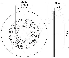 DP-0222 JAPANPARTS Тормозной диск (фото 1)