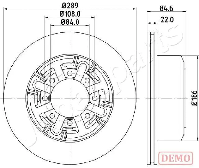 DP-0222C JAPANPARTS Тормозной диск (фото 1)