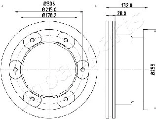 DP-0226 JAPANPARTS Тормозной диск (фото 1)