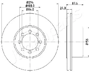 DP-0228 JAPANPARTS Тормозной диск (фото 1)