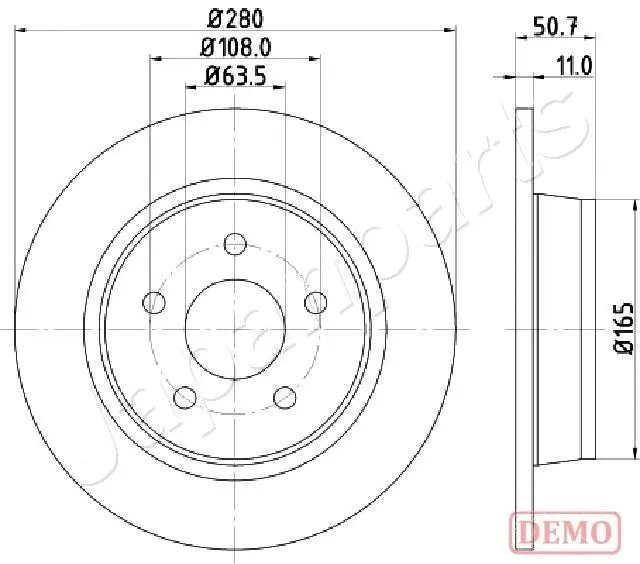 DP-0302C JAPANPARTS Тормозной диск (фото 1)