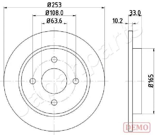 DP-0303C JAPANPARTS Тормозной диск (фото 1)