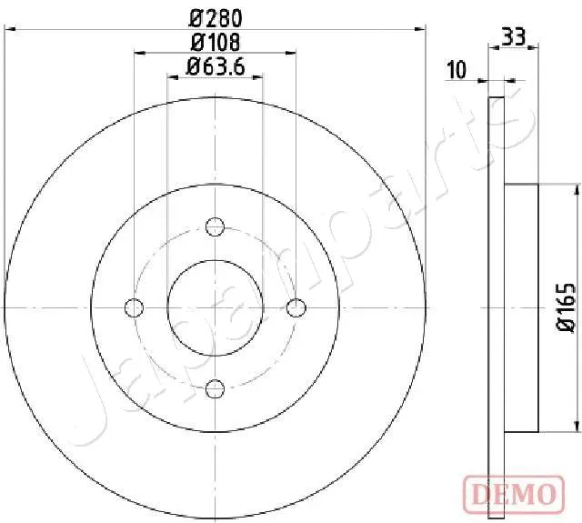 DP-0304C JAPANPARTS Тормозной диск (фото 1)