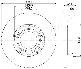 DP-0312 JAPANPARTS Тормозной диск (фото 1)