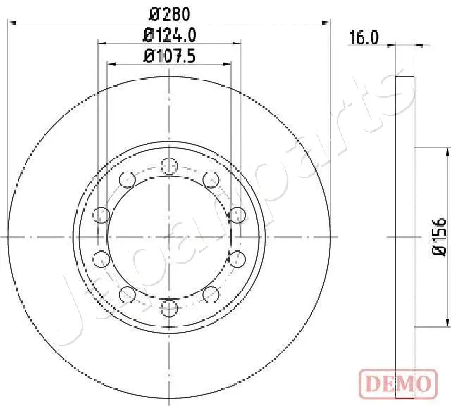 DP-0314C JAPANPARTS Тормозной диск (фото 1)