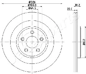 DP-0316 JAPANPARTS Тормозной диск (фото 1)