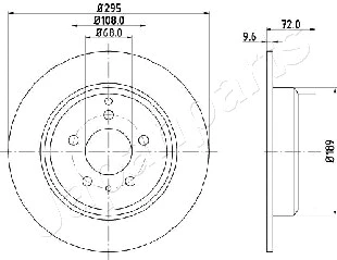 DP-0319 JAPANPARTS Тормозной диск (фото 1)