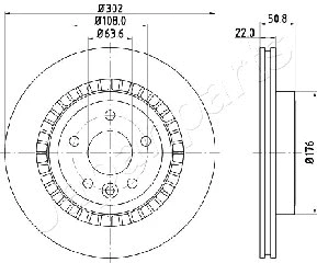 DP-0325 JAPANPARTS Тормозной диск (фото 1)