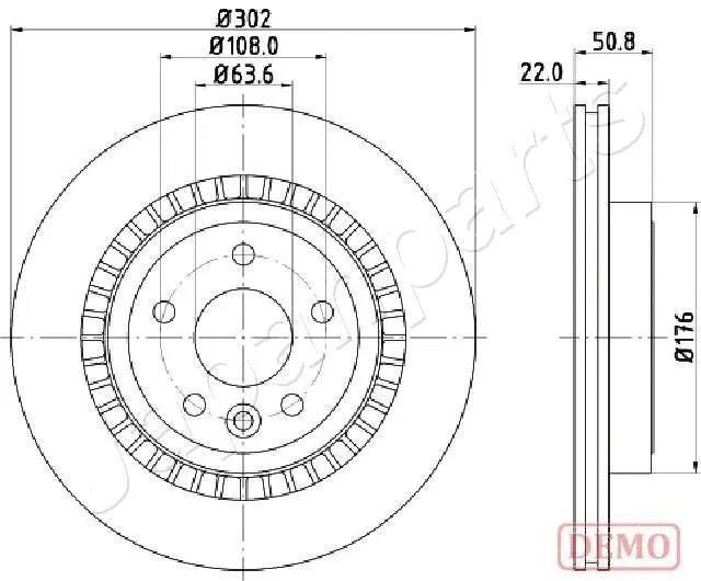 DP-0325C JAPANPARTS Тормозной диск (фото 1)