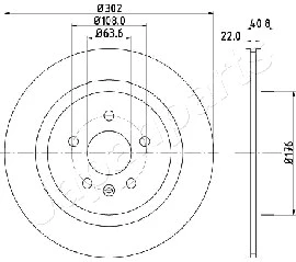 DP-0328 JAPANPARTS Тормозной диск (фото 1)