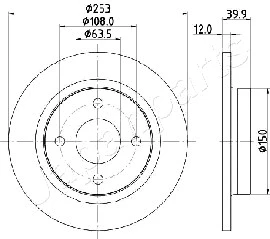 DP-0329 JAPANPARTS Тормозной диск (фото 1)