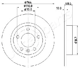 DP-0400 JAPANPARTS Тормозной диск (фото 1)