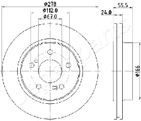 DP-0506 JAPANPARTS Тормозной диск (фото 1)