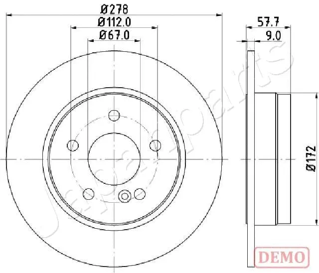 DP-0508C JAPANPARTS Тормозной диск (фото 1)