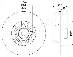 DP-0511 JAPANPARTS Тормозной диск (фото 1)