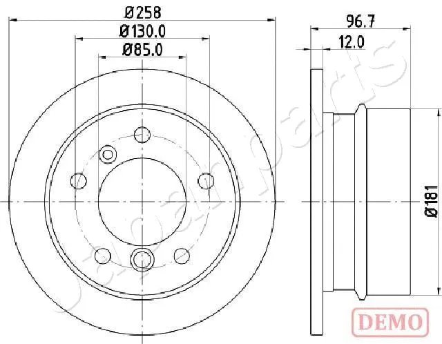 DP-0518C JAPANPARTS Тормозной диск (фото 1)