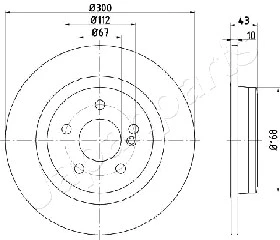 DP-0525 JAPANPARTS Тормозной диск (фото 1)