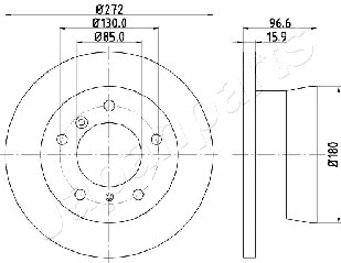 DP-0526 JAPANPARTS Тормозной диск (фото 1)