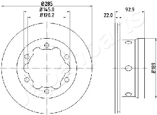 DP-0528 JAPANPARTS Тормозной диск (фото 1)