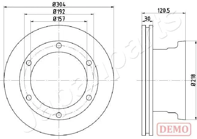 DP-0529C JAPANPARTS Тормозной диск (фото 1)