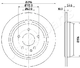 DP-0532 JAPANPARTS Тормозной диск (фото 1)